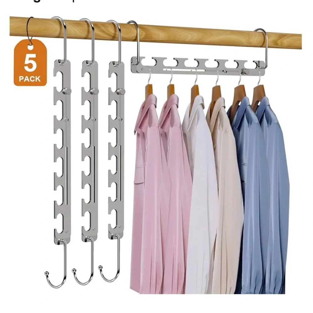 Space-Saving Adjustable “Magic Hanger”